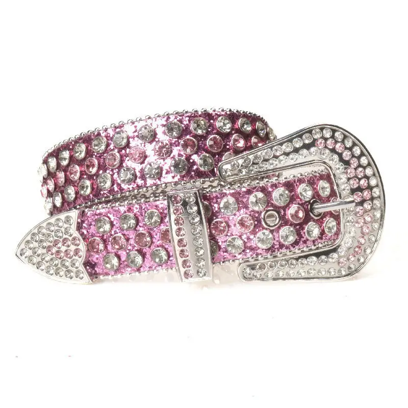 Rhinestone Bling Belt Hot Girl Punk Diamond Belt Pin Buckle Retro Metal β feature 17