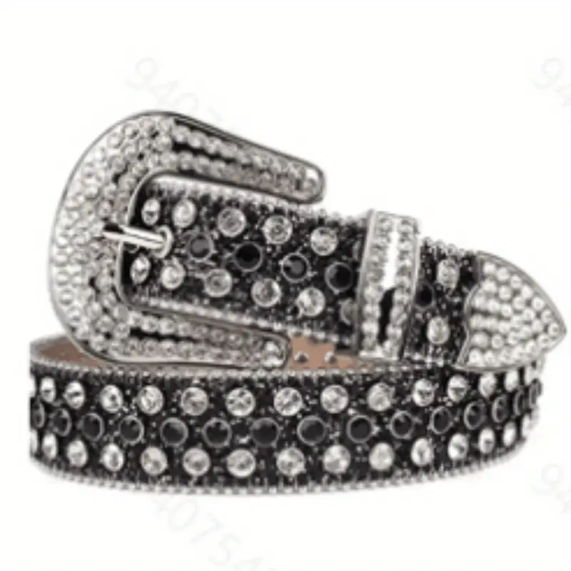 Rhinestone Bling Belt Hot Girl Punk Diamond Belt Pin Buckle Retro Metal β feature 6