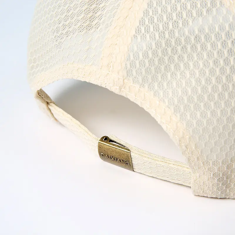 Women's FUV Mesh Cap Beige with Embroidered Logo - Image 7