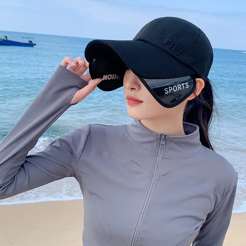 Women's FUV Mesh Cap Beige with Embroidered Logo — feature 17
