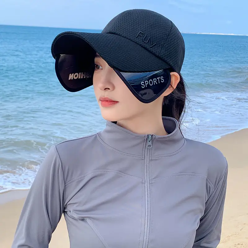 Women's FUV Mesh Cap Beige with Embroidered Logo — feature 19