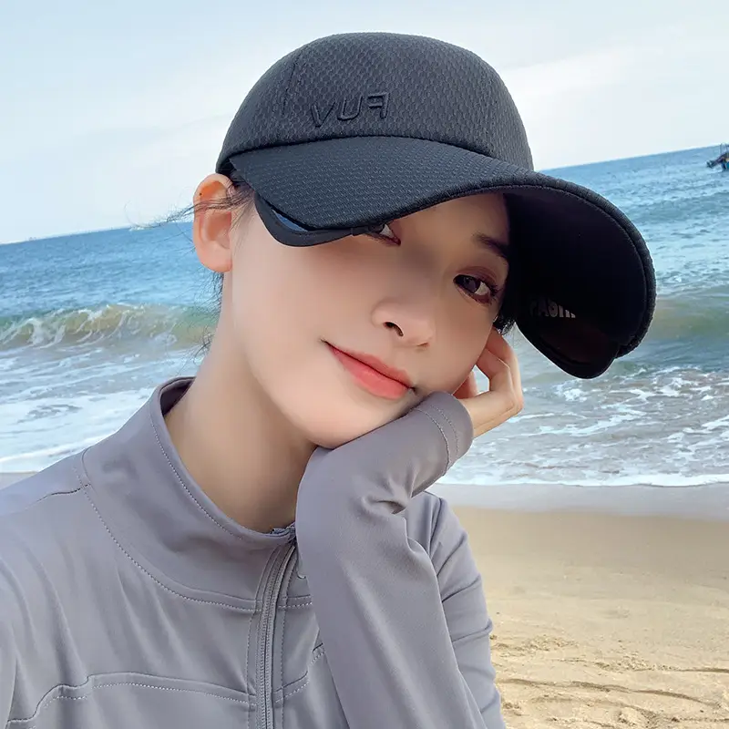 Women's FUV Mesh Cap Beige with Embroidered Logo — feature 20