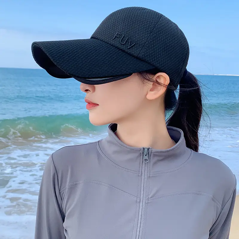 Women's FUV Mesh Cap Beige with Embroidered Logo — feature 21