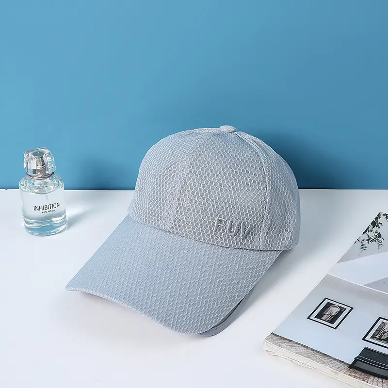 Women's FUV Mesh Cap Beige with Embroidered Logo - Image 2