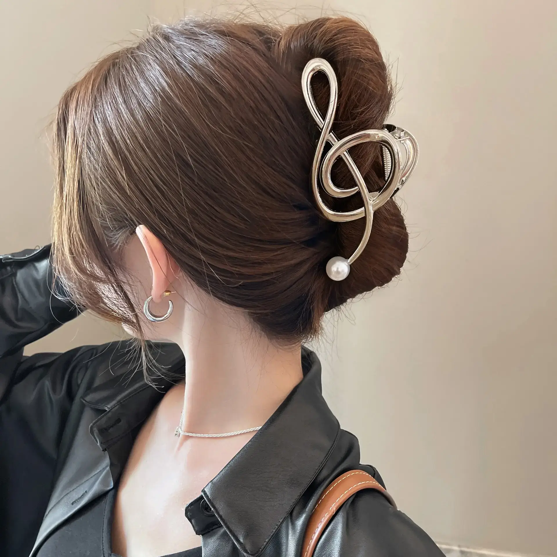 Silver Pearl Hairpin Clip for Women - Image 5