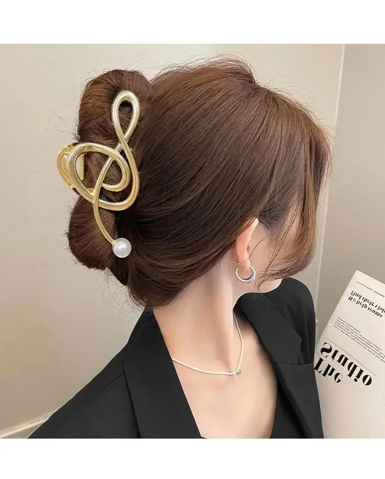 Silver Pearl Hairpin Clip for Women — feature 11