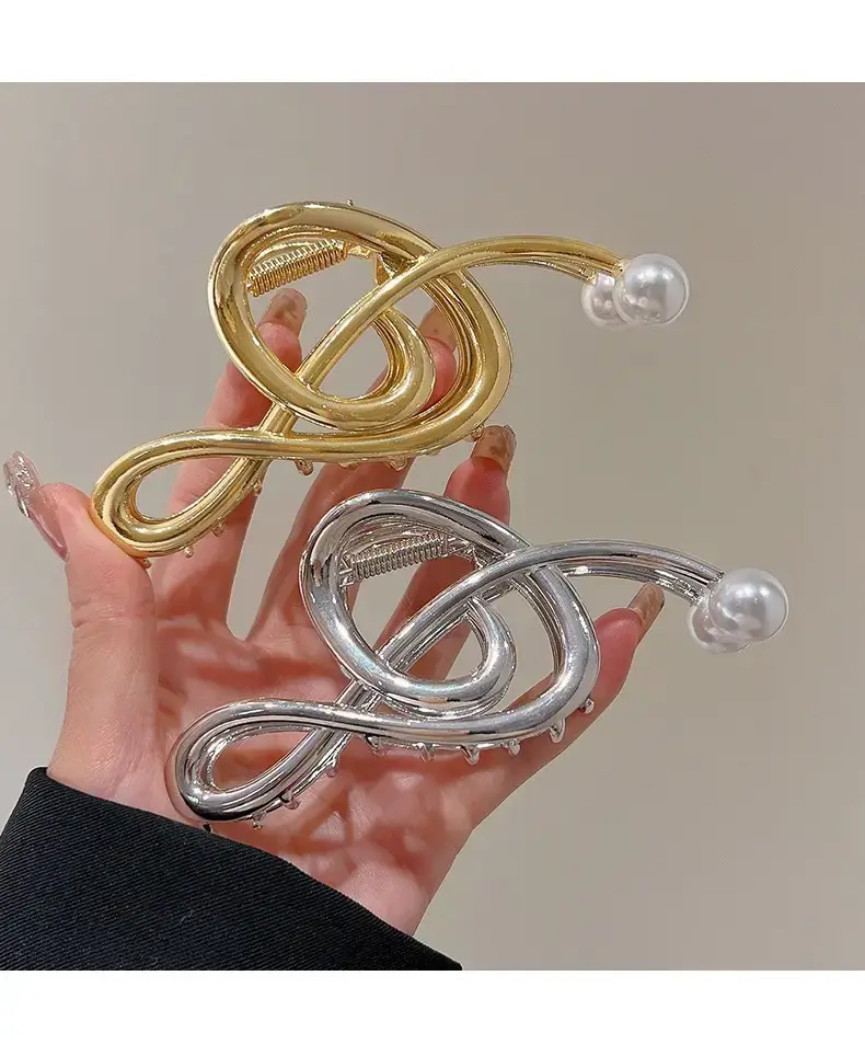 Silver Pearl Hairpin Clip for Women — feature 12