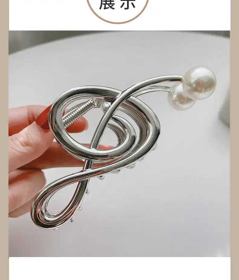 Silver Pearl Hairpin Clip for Women — feature 19
