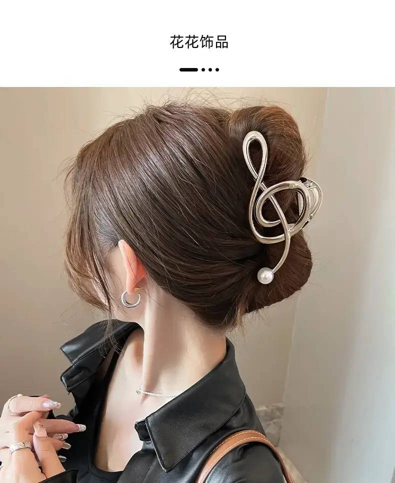 Silver Pearl Hairpin Clip for Women — feature 3