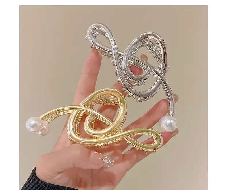 Silver Pearl Hairpin Clip for Women — feature 5