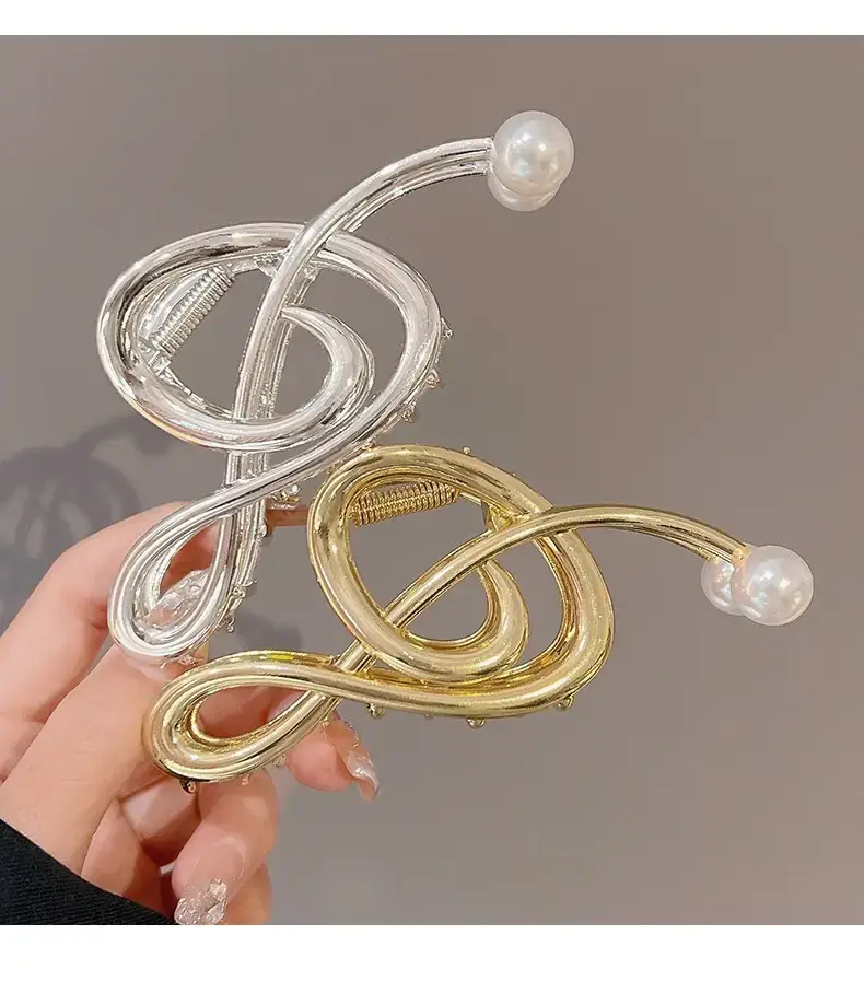 Silver Pearl Hairpin Clip for Women — feature 9