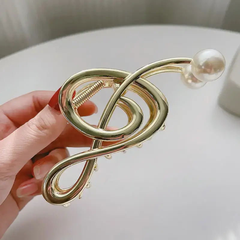 Silver Pearl Hairpin Clip for Women - Image 2