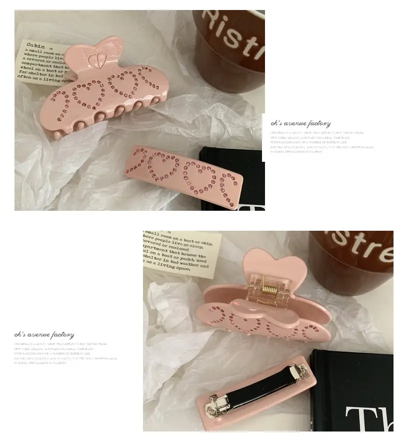 Diamond-embedded Love Clip Hairpin for Girls — feature 26