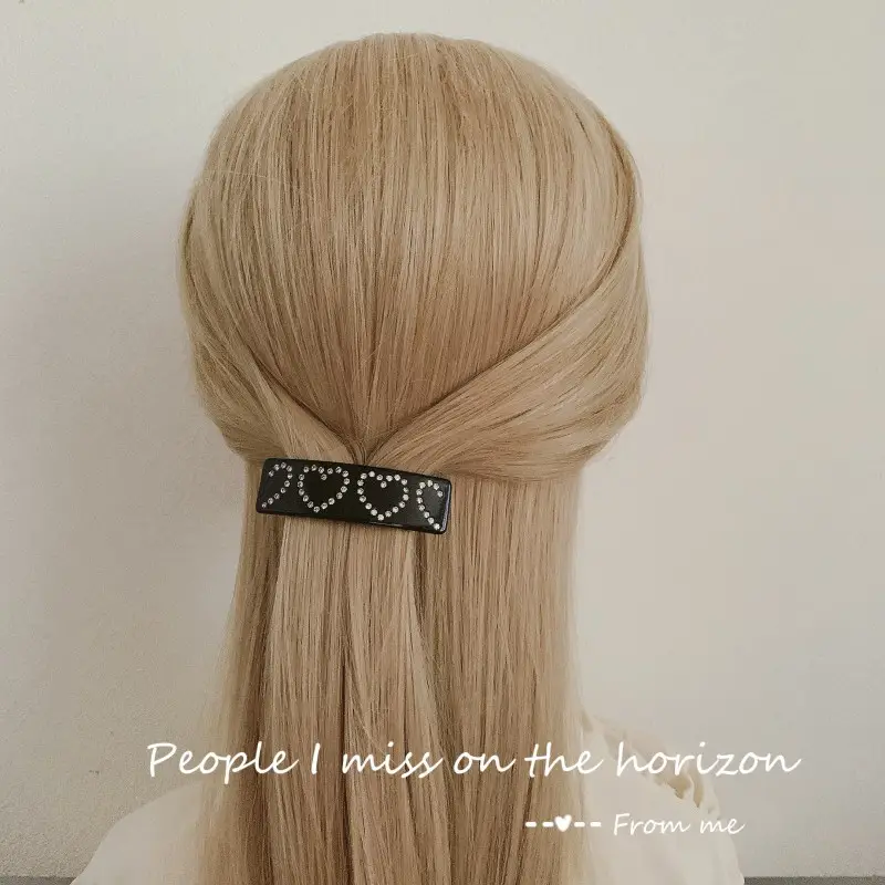 Diamond-embedded Love Clip Hairpin for Girls — feature 33