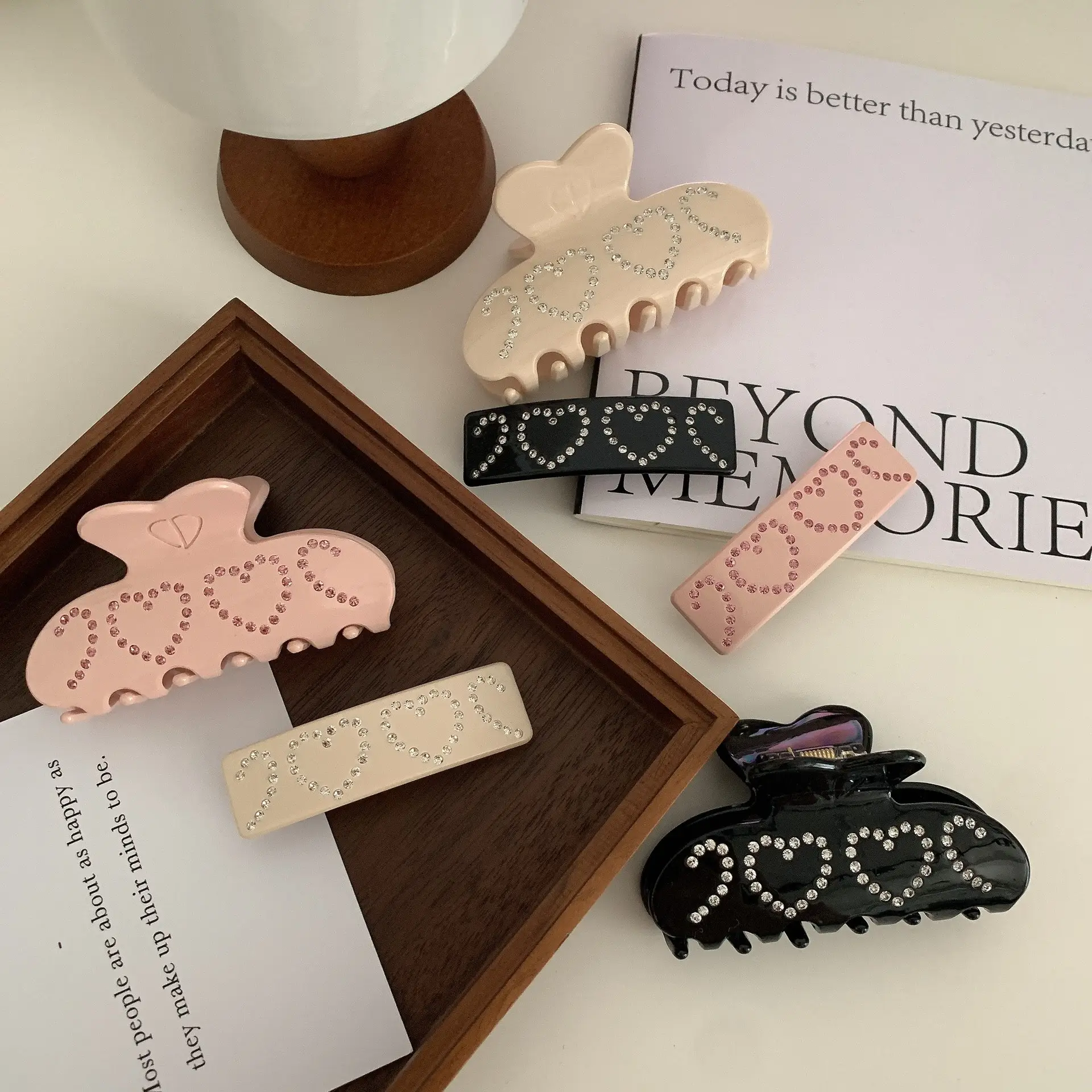 Diamond-embedded Love Clip Hairpin for Girls — feature 34