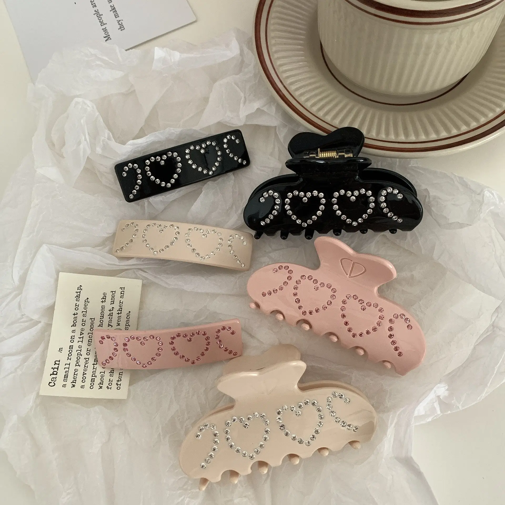 Diamond-embedded Love Clip Hairpin for Girls — feature 36