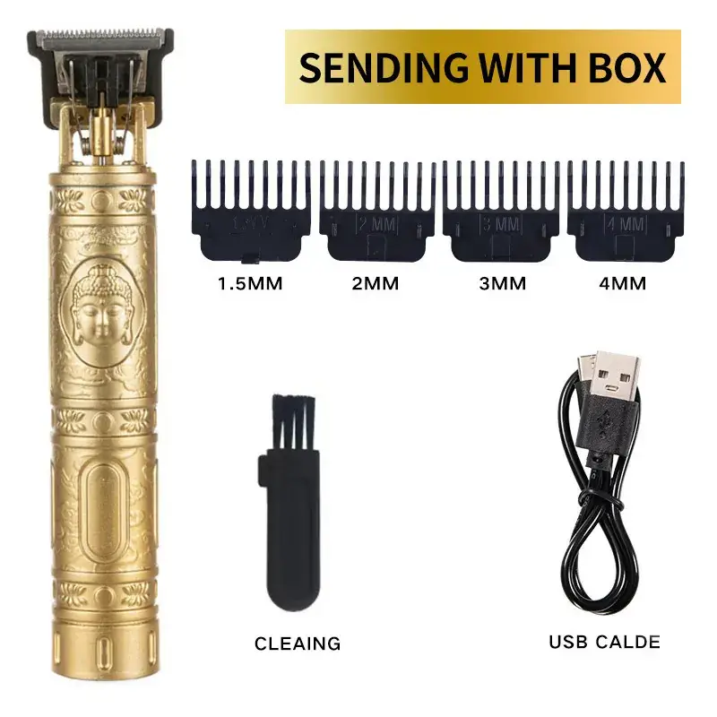 Professional Electric Hair Clipper with Carved Design - Image 4