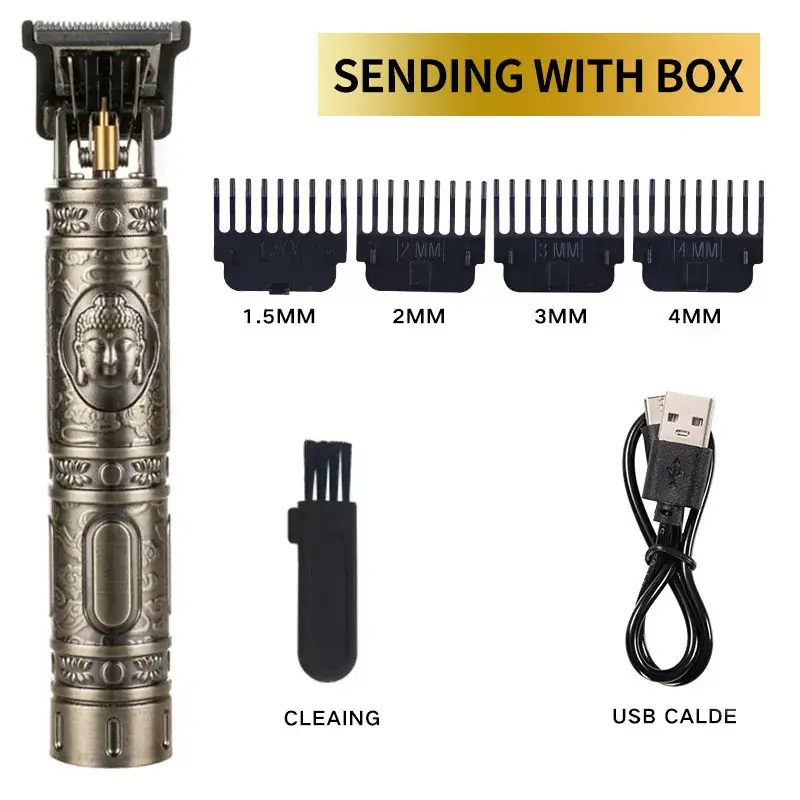 Professional Electric Hair Clipper with Carved Design - Image 6