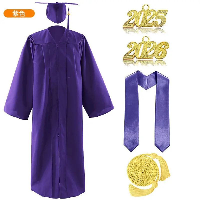Purple Bachelor's Gown 2025 Graduation Set — feature 9