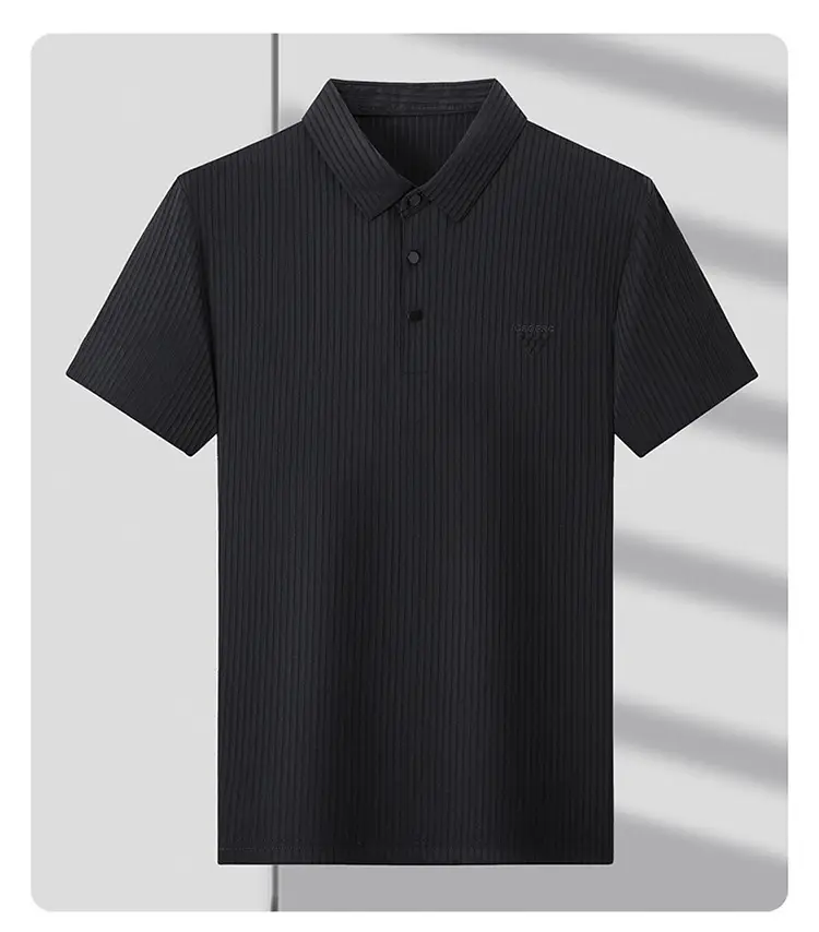 Men Purple Striped Polo Shirt Short Sleeve — feature 26