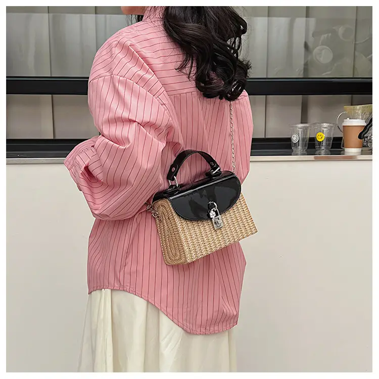 Women's 2023 Summer Casual Crossbody Bag Black Gold — feature 11