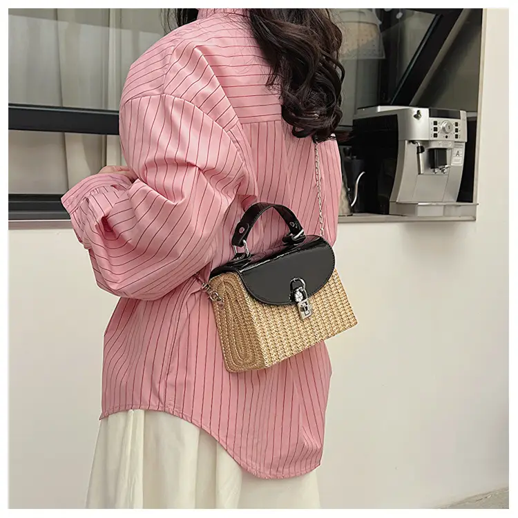 Women's 2023 Summer Casual Crossbody Bag Black Gold — feature 12