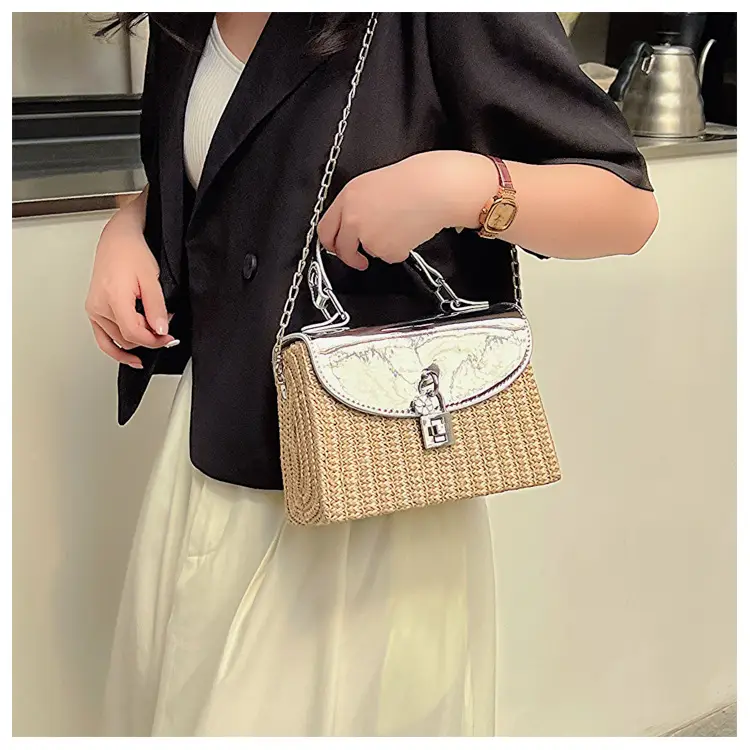 Women's 2023 Summer Casual Crossbody Bag Black Gold — feature 13