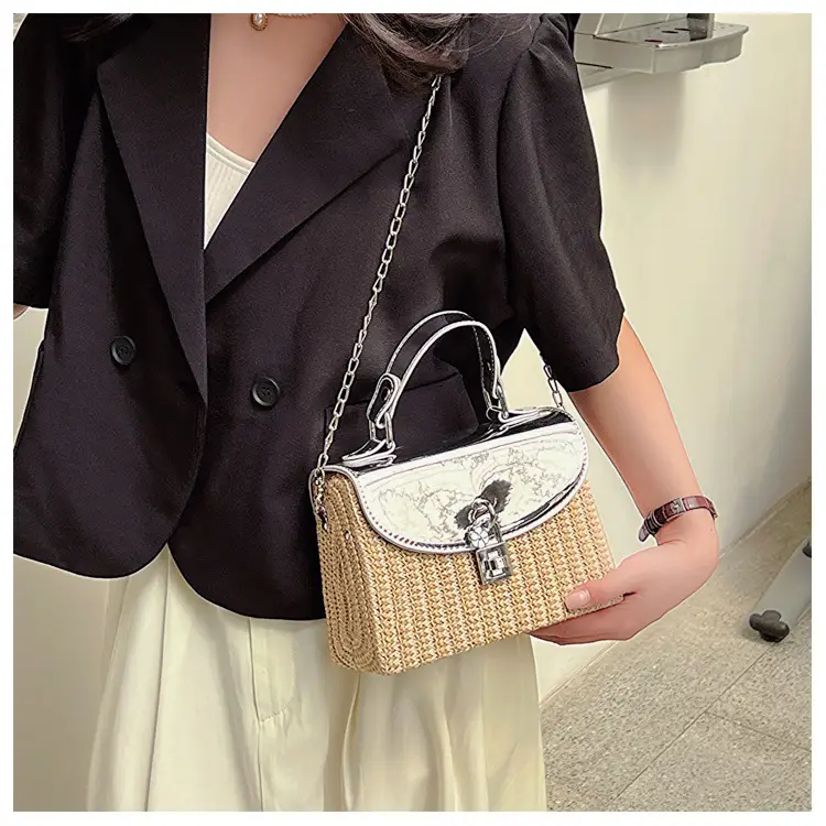 Women's 2023 Summer Casual Crossbody Bag Black Gold — feature 14