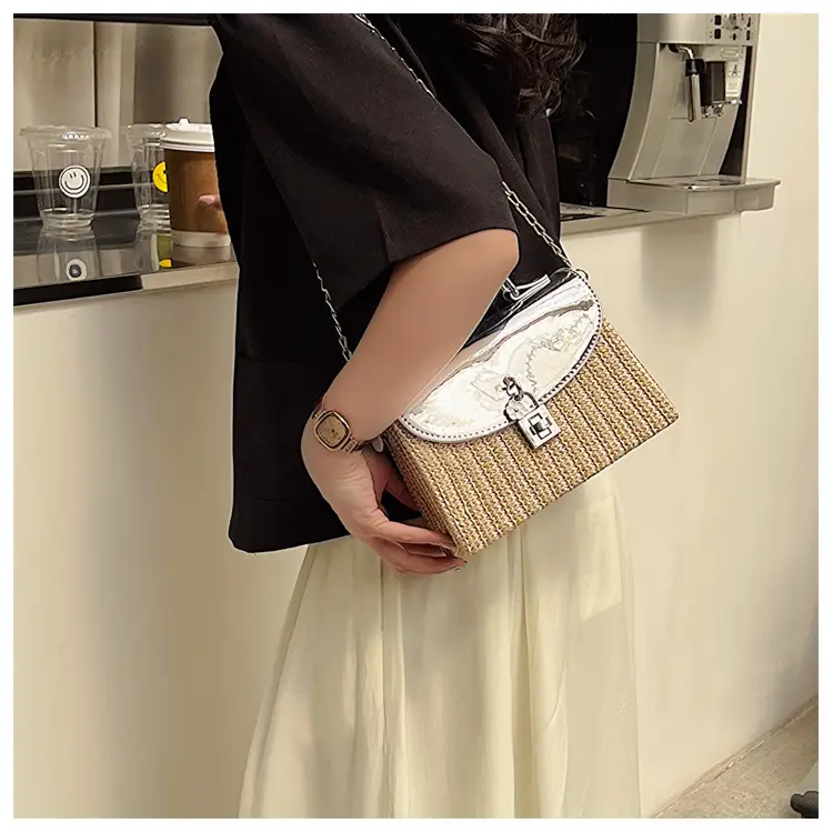 Women's 2023 Summer Casual Crossbody Bag Black Gold — feature 15