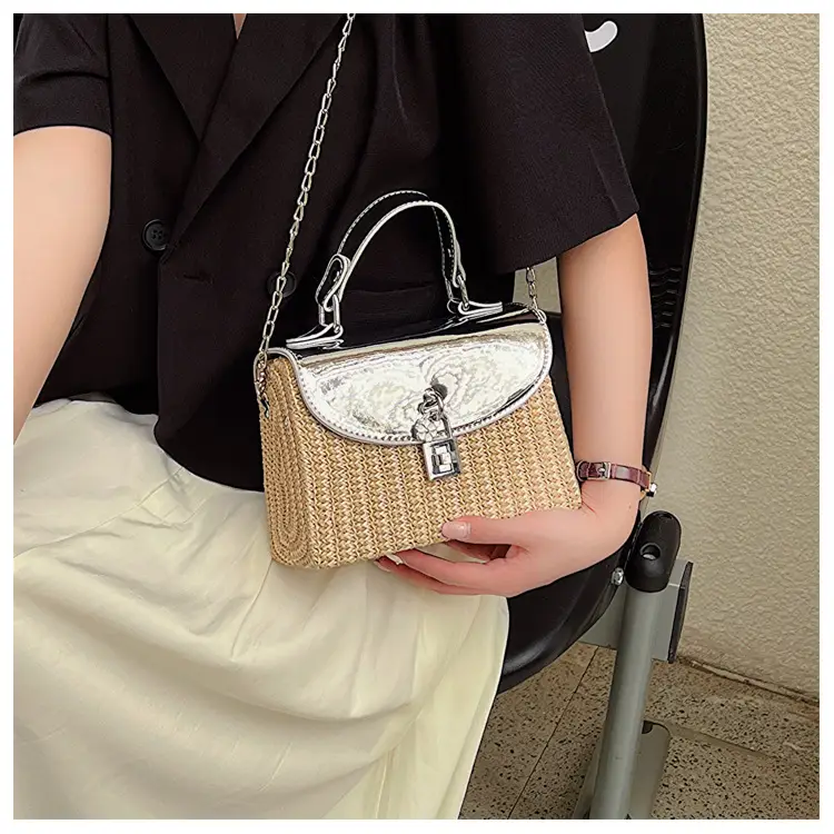 Women's 2023 Summer Casual Crossbody Bag Black Gold — feature 16