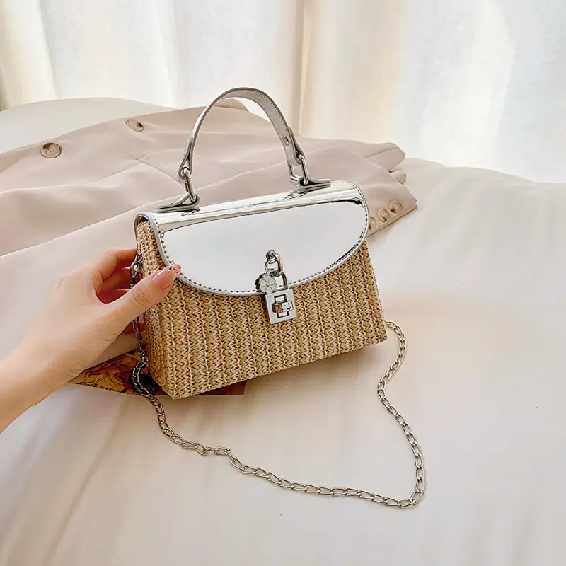 Women's 2023 Summer Casual Crossbody Bag Black Gold - Image 2