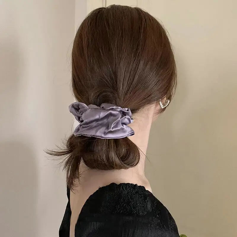 Pink Silk Hair Scrunchie 30mm High-Quality - Image 31