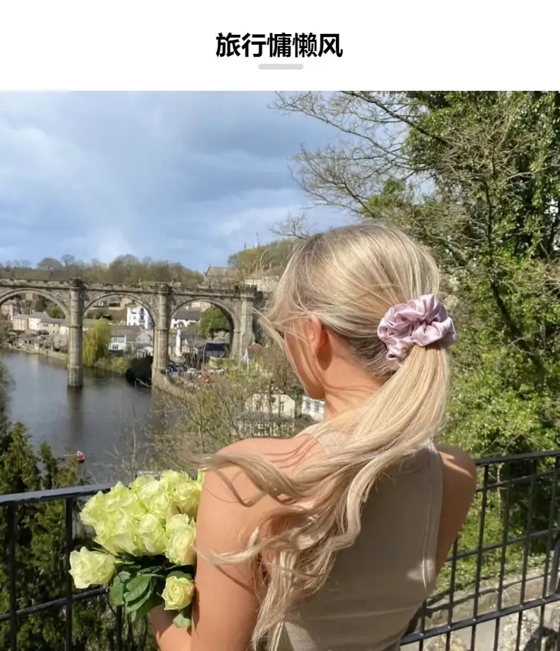 Pink Silk Hair Scrunchie 30mm High-Quality — feature 11
