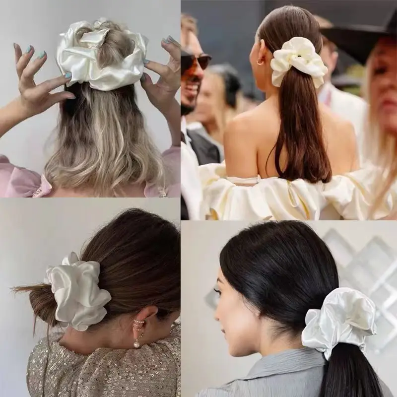Pink Silk Hair Scrunchie 30mm High-Quality — feature 13