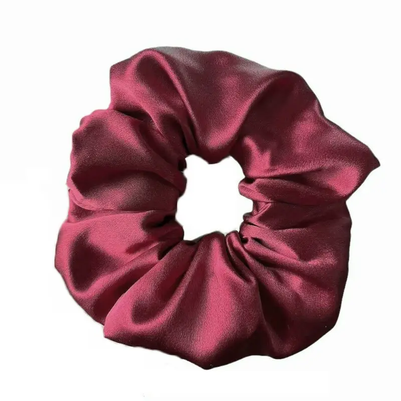 Pink Silk Hair Scrunchie 30mm High-Quality - Image 23