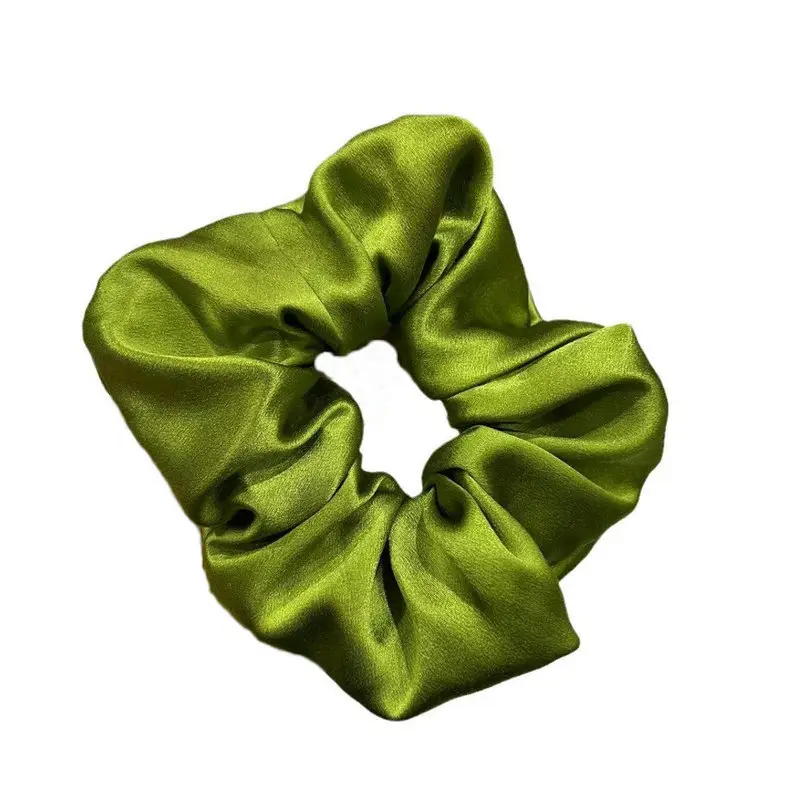 Pink Silk Hair Scrunchie 30mm High-Quality - Image 24