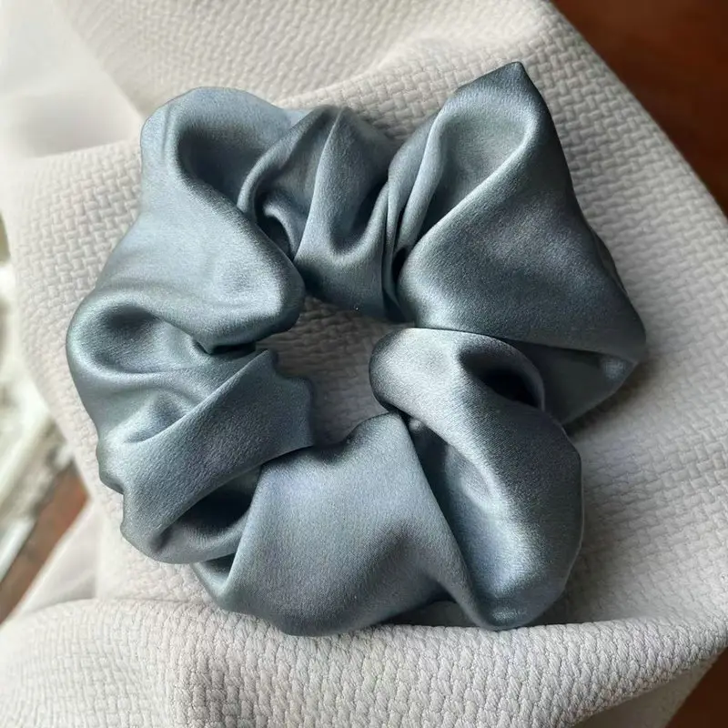 Pink Silk Hair Scrunchie 30mm High-Quality - Image 25