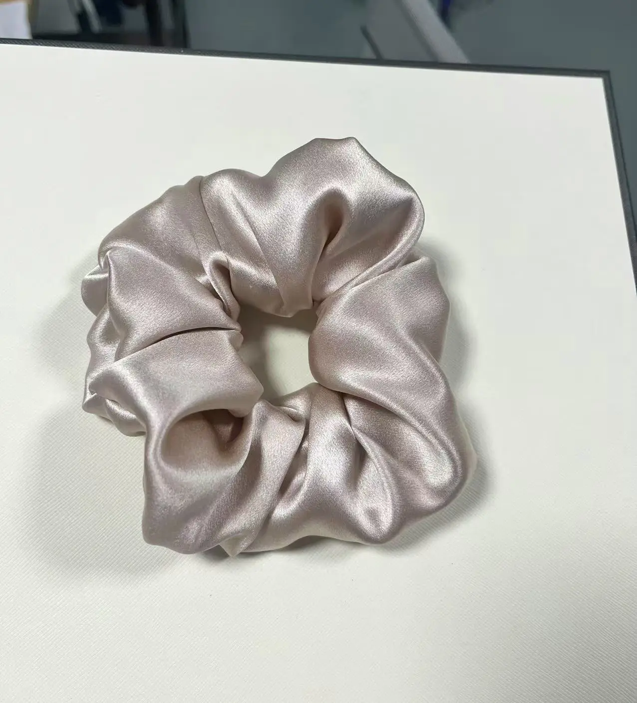 Pink Silk Hair Scrunchie 30mm High-Quality - Image 28