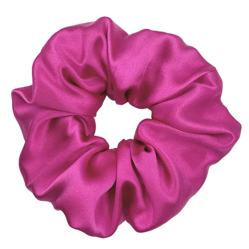 Pink Silk Hair Scrunchie 30mm High-Quality - Image 8