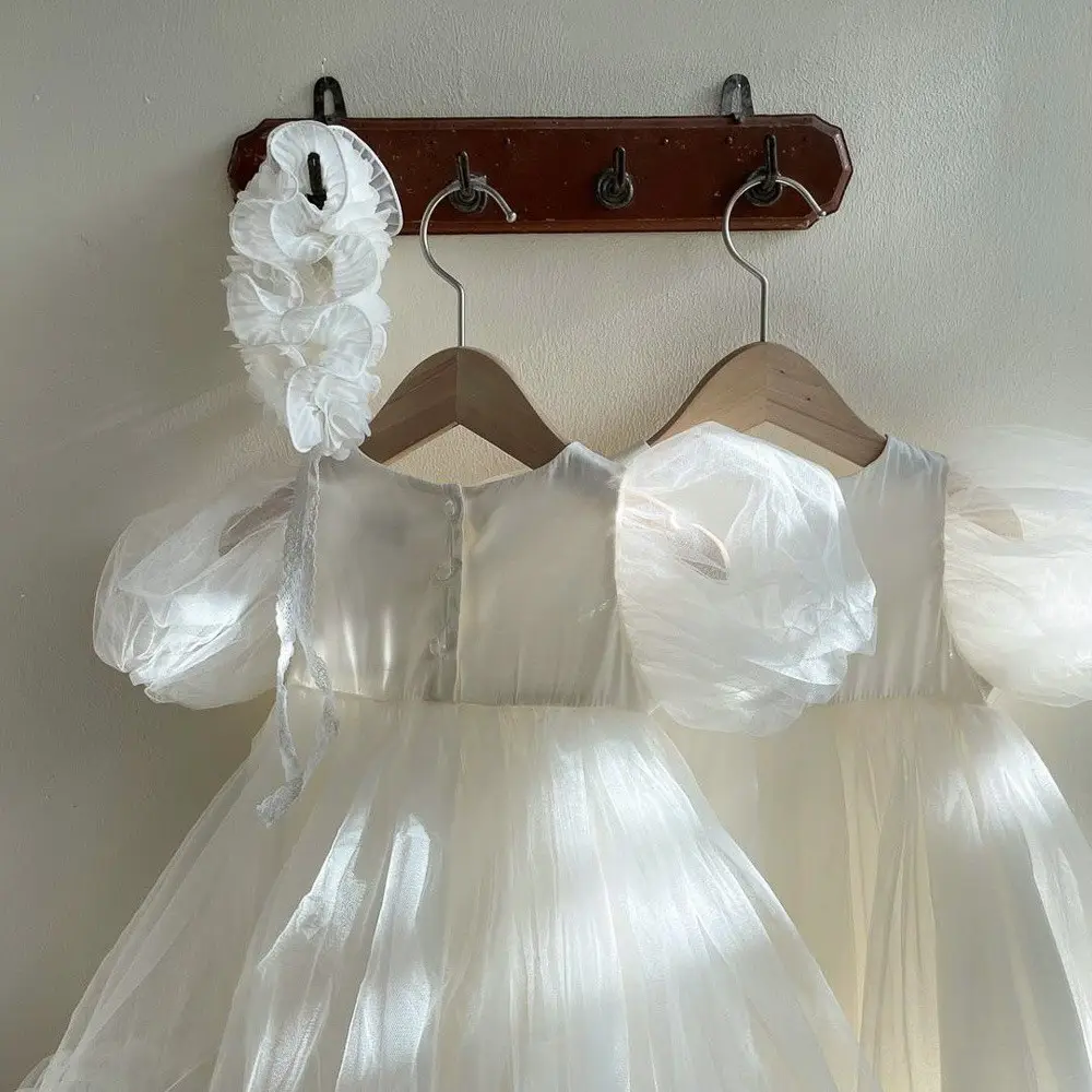 Girls' White Tulle Skirt Dress Summer 2026 - Image 4