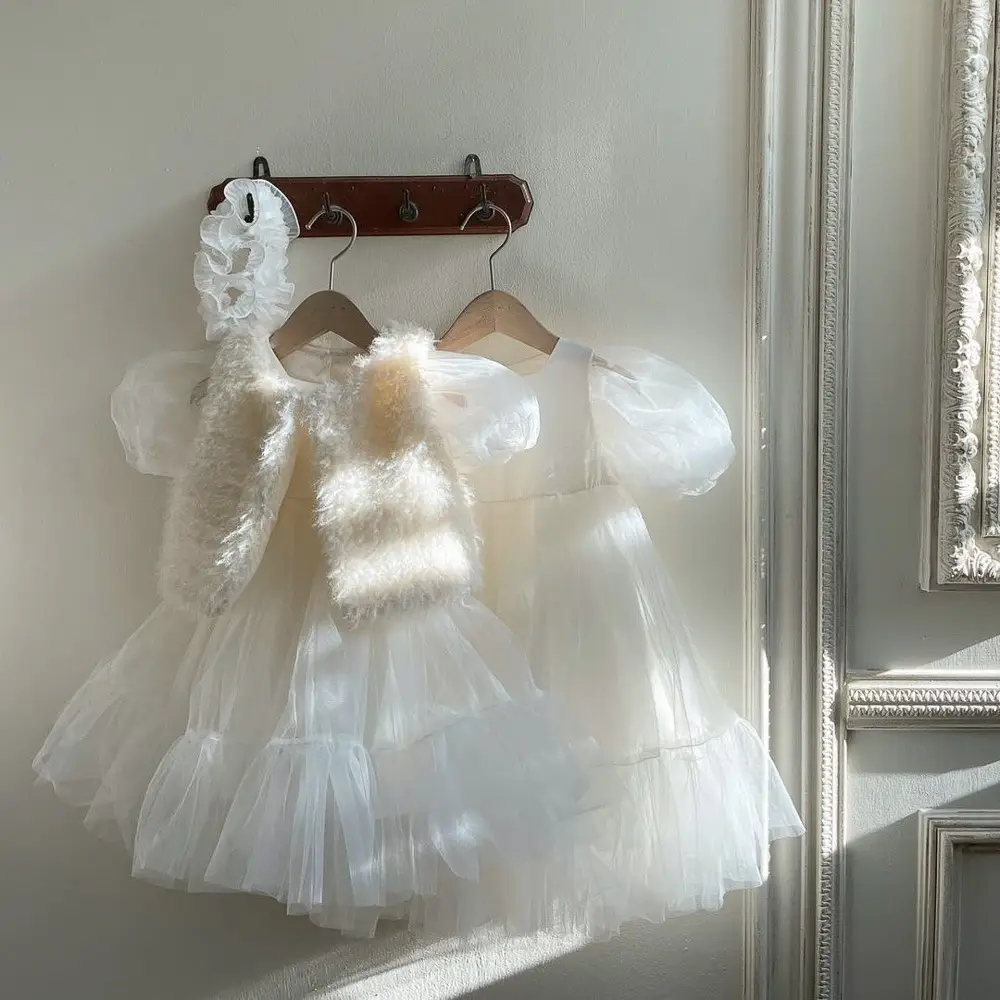 Girls' White Tulle Skirt Dress Summer 2026 — feature 11