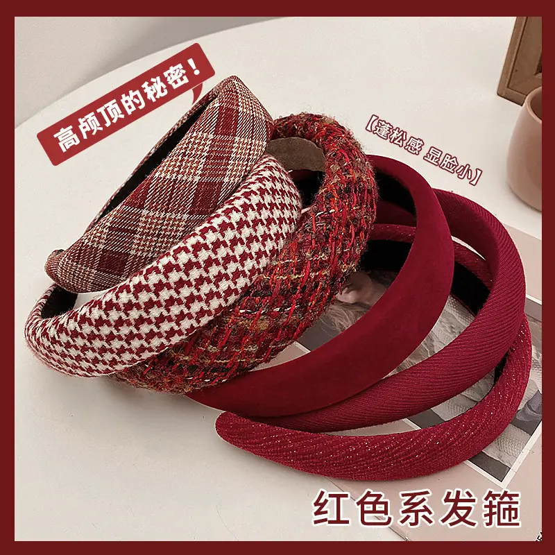 Red Velvet High Cranium Hair Hops for Women