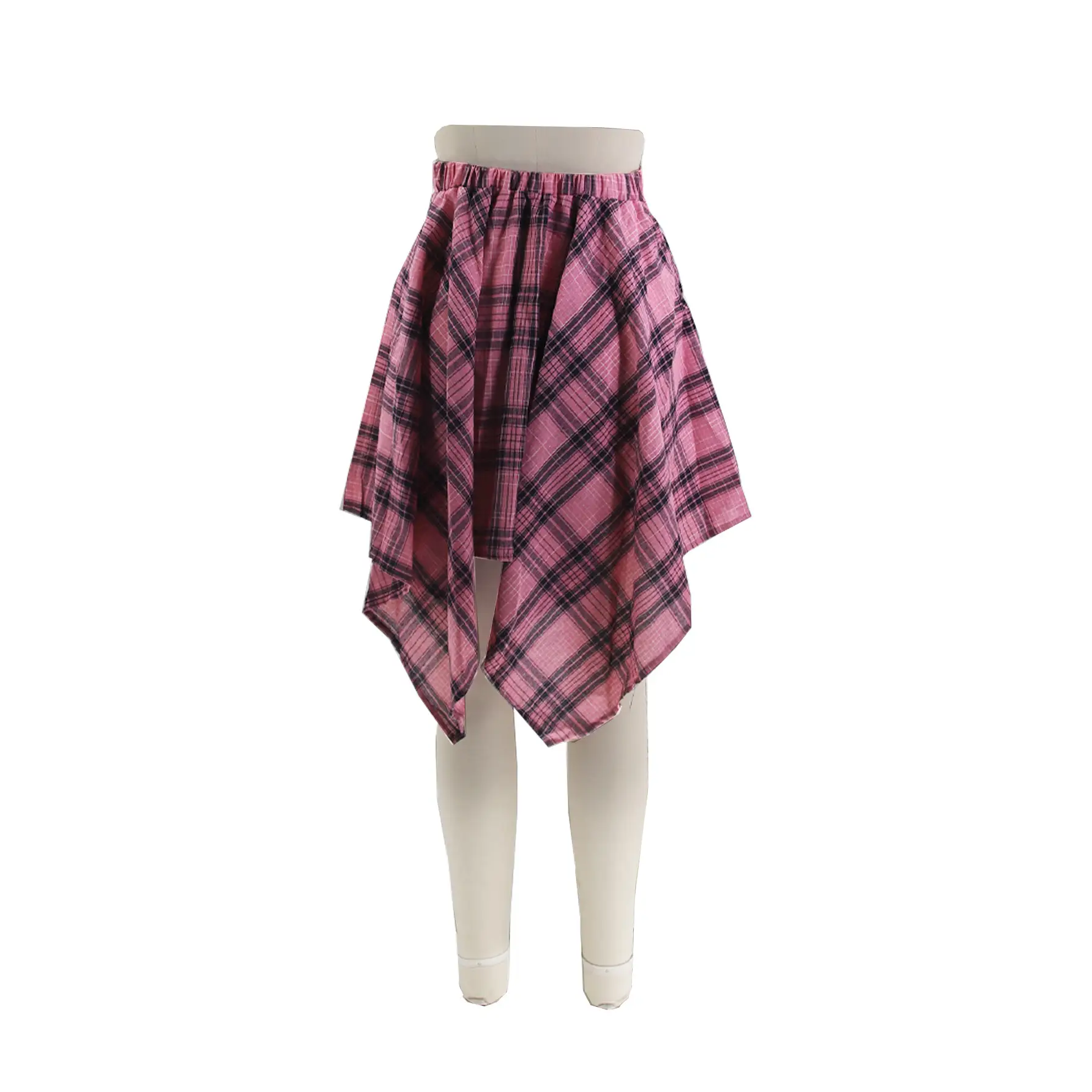 Women Crossbody Plaid Skirt & Gold Boots Set — feature 24