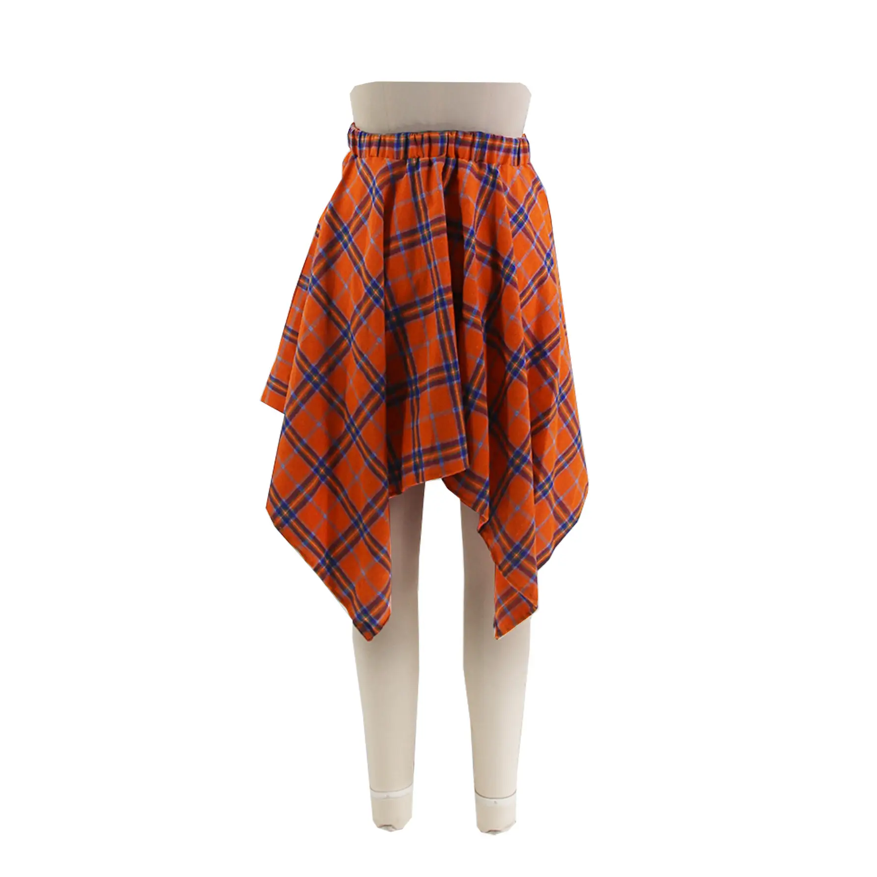 Women Crossbody Plaid Skirt & Gold Boots Set — feature 28