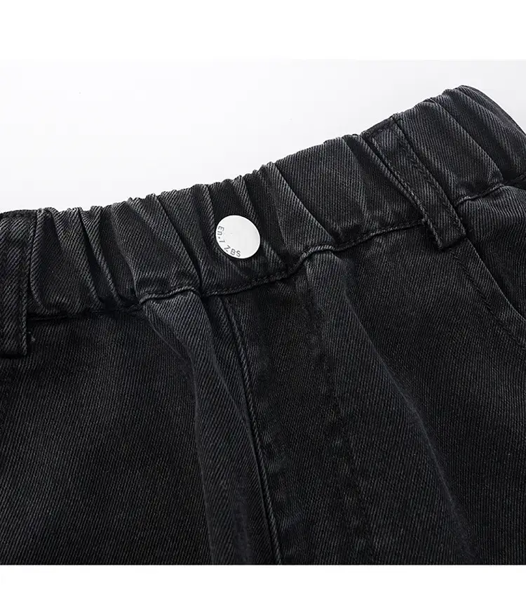 Girls Gradient Denim Wide Leg Pants Summer Casual — feature 11