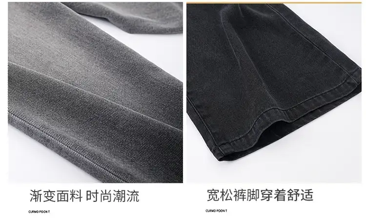 Girls Gradient Denim Wide Leg Pants Summer Casual — feature 13