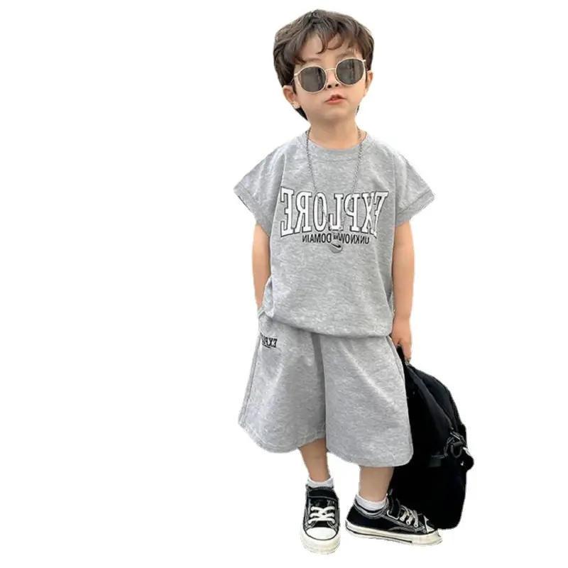 Boys Printed T-Shirt Shorts 26 Summer Export Clothing - Image 5