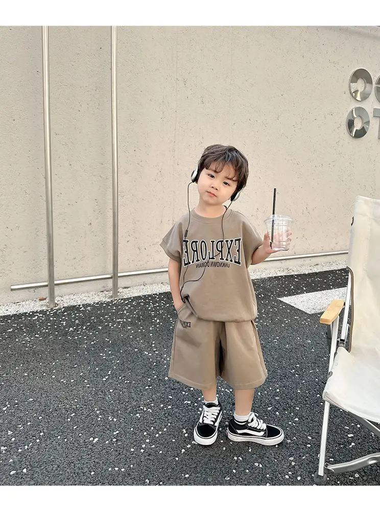 Boys Printed T-Shirt Shorts 26 Summer Export Clothing — feature 11