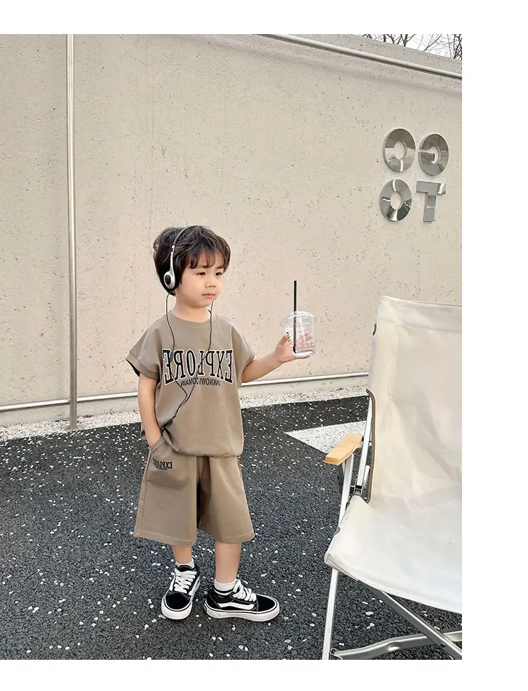 Boys Printed T-Shirt Shorts 26 Summer Export Clothing — feature 12
