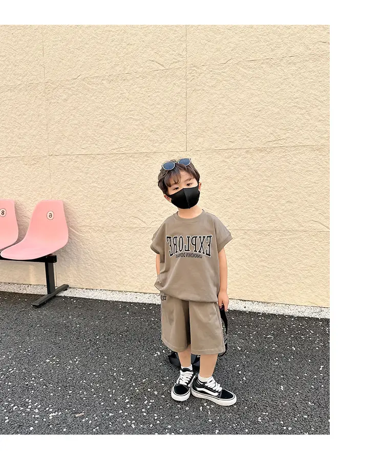 Boys Printed T-Shirt Shorts 26 Summer Export Clothing — feature 13